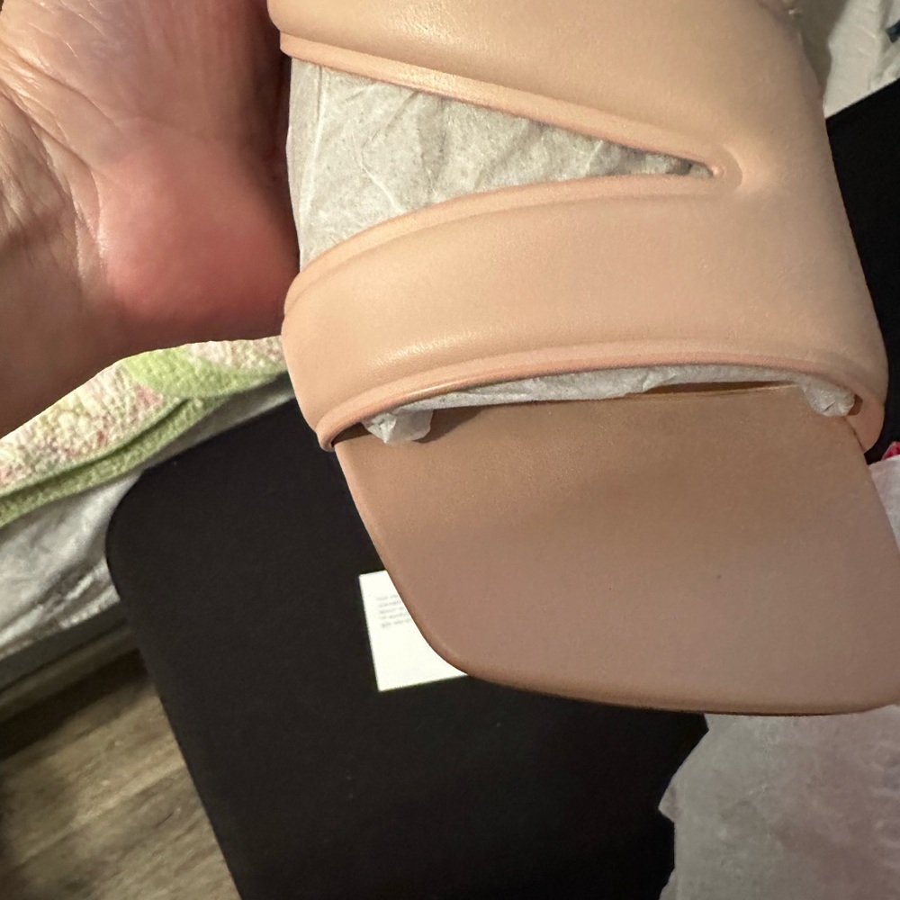 Vince Camuto Blush Pink Block Heel Mules - Picture 6 of 10